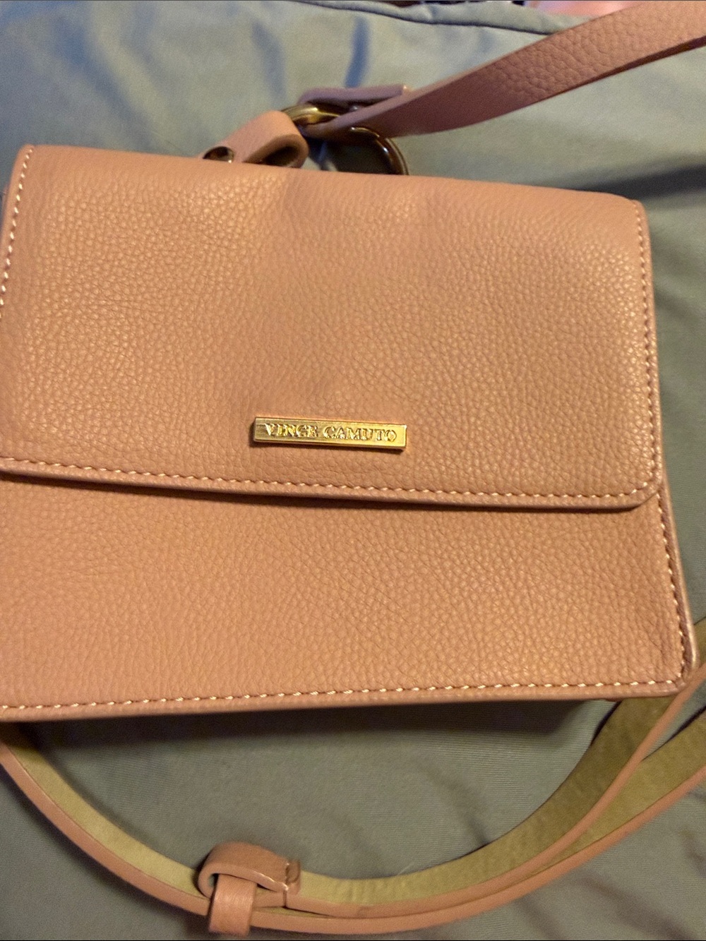 Vince Camuto Dusty Blush Pebbled Crossbody Bag